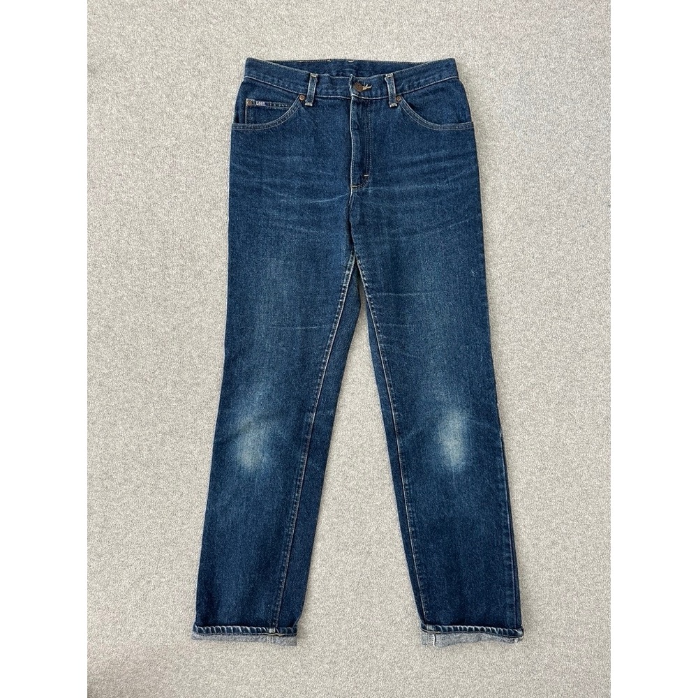 Vtg Lee 200 Straight Leg Jeans 31x34 Dark Wash Blue 90s Made Mexico